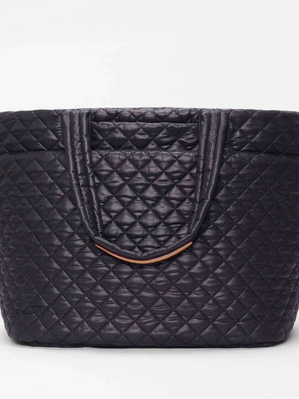 MZ Wallace Black Quilted Metro Tote with Top Handles and Shoulder Strap